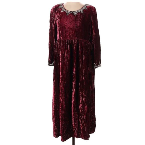 Women’s Double D Ranch Maroon Long Dress Size Small - Picture 1 of 4